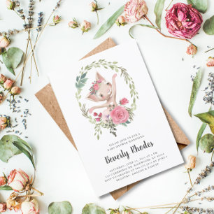 Waterverf Ballerina Cat Baby shower Kaart