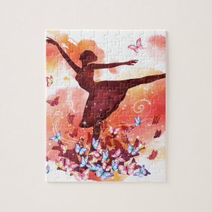 Waterverf Ballerina Dancer Ballet en Legpuzzel