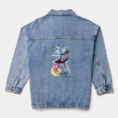 Waterverf Ballerina Dancer Gepersonaliseerd Denim Jacket (Achterkant)