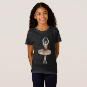 Waterverf ballerina en pointe t-shirt (Voorkant volledig)