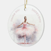 Waterverf Ballerina Keramisch Ornament (Links)