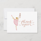 Waterverf Ballerina Notenkraker Dank u Kaart (Voorkant)