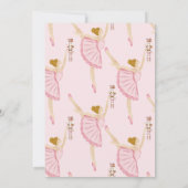 Waterverf Ballerina Notenkraker Roze Bedankkaart (Achterkant)