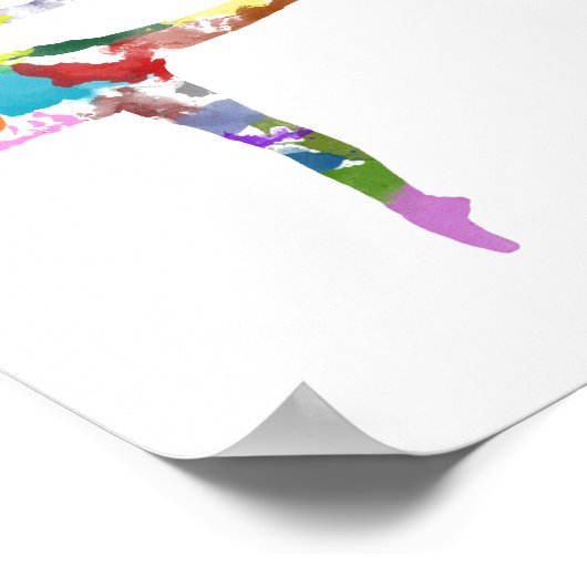 Waterverf Ballerina Poster (Hoek)