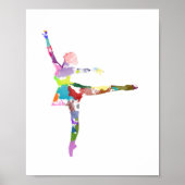 Waterverf Ballerina Poster (Voorkant)