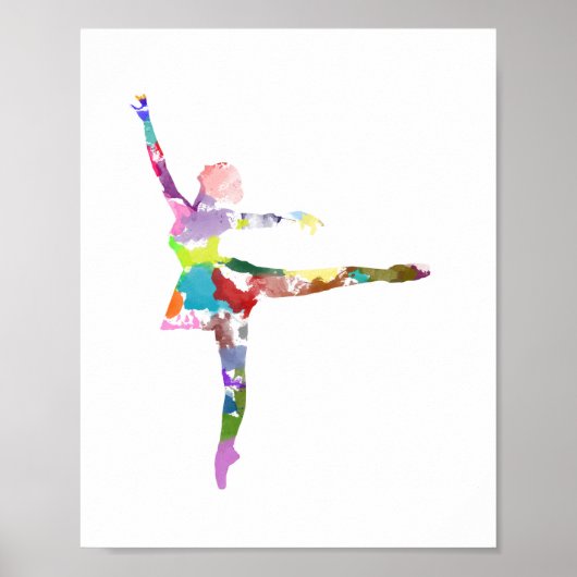 Waterverf Ballerina Poster (Voorkant)