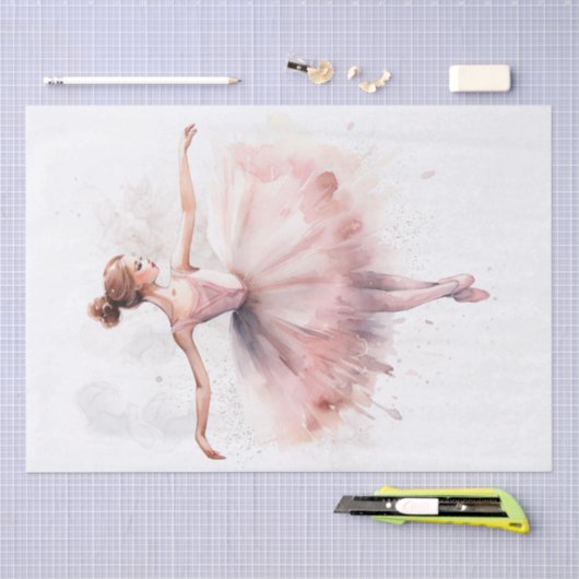Waterverf Ballerina Tissuepapier (Craft)