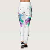Waterverf Ballerina's: Bright Dance Illustratie Leggings (Achterkant)