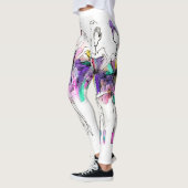 Waterverf Ballerina's: Bright Dance Illustratie Leggings (Links)