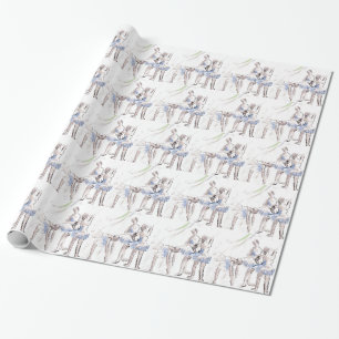 Waterverf Ballet Dancing Ballerina Cadeaupapier