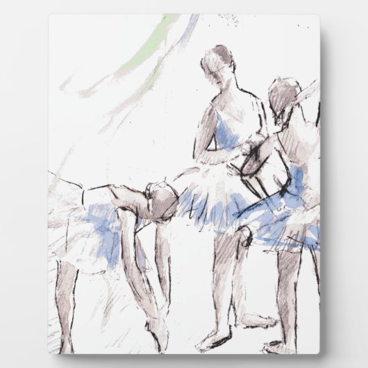 Waterverf Ballet Dancing Ballerina Fotoplaat (Voorkant)