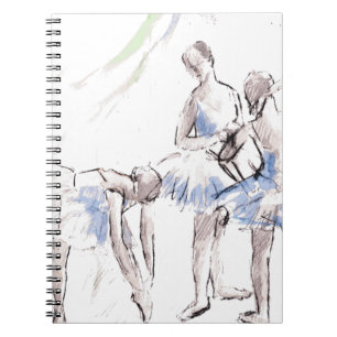 Waterverf Ballet Dancing Ballerina Notitieboek