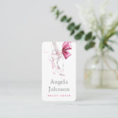 Waterverf Ballet Slippers Ballerina Showroze Visitekaartje (Staand voorkant)