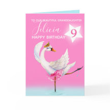 Waterverf ballet zwaan kleindochter 9e verjaardag