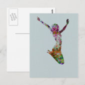 Waterverf ballette briefkaart (Voorkant / Achterkant)