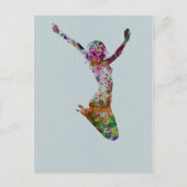 Waterverf ballette briefkaart (Voorkant)