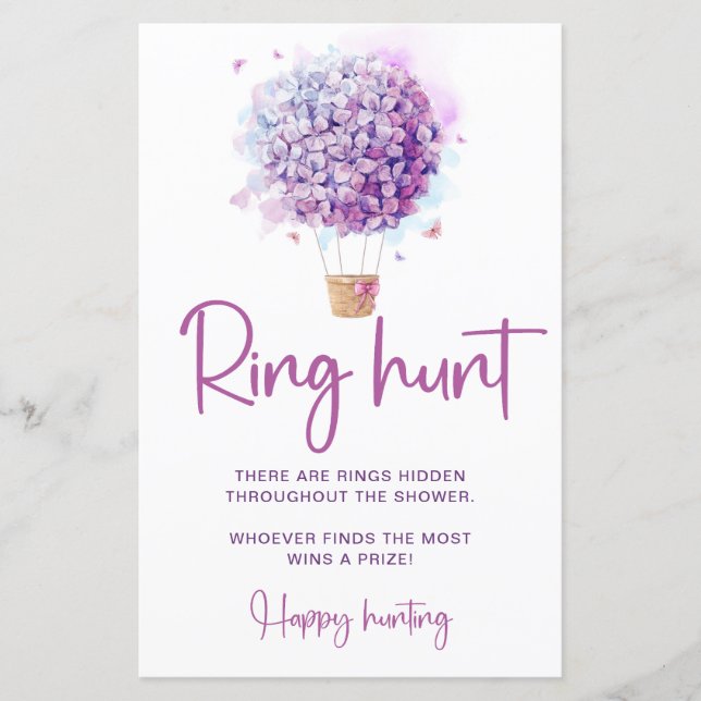 Waterverf ballon bloemen | Ring zoek spel (Voorkant)
