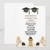 Waterverf ballon en petten Graduation Party Kaart (Voorkant / Achterkant)