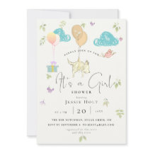 Waterverf ballon Puppy Baby Girl Shower