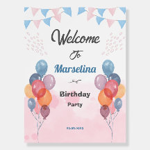 Waterverf Ballon verjaardagsfeest