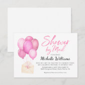 Waterverf ballon Virtueel Baby shower nodigt kaart Notitiekaartje (Voorkant / Achterkant)