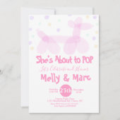 Waterverf ballondieren Confetti Baby shower Kaart (Voorkant)