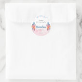 Waterverf ballonmeisje verjaardagsfeest bedankt ronde sticker (Tas)