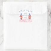 Waterverf ballonmeisje verjaardagsfeest Sticker (Tas)