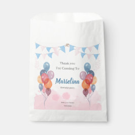 Waterverf ballonmeisje verjaarfeest Favor Bags Bedankzakje