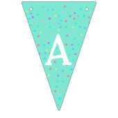 Waterverf Ballonnen Aqua Verjaardag Vlaggetjes (Derde vlag)