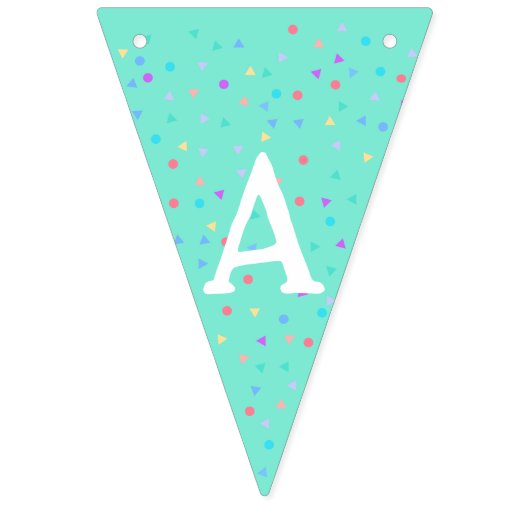 Waterverf Ballonnen Aqua Verjaardag Vlaggetjes (Derde vlag)