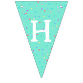 Waterverf Ballonnen Aqua Verjaardag Vlaggetjes (Tweede vlag)