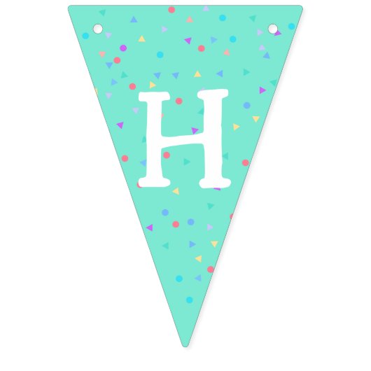 Waterverf Ballonnen Aqua Verjaardag Vlaggetjes (Tweede vlag)