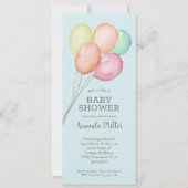 Waterverf ballonnen Baby shower Kaart (Voorkant)