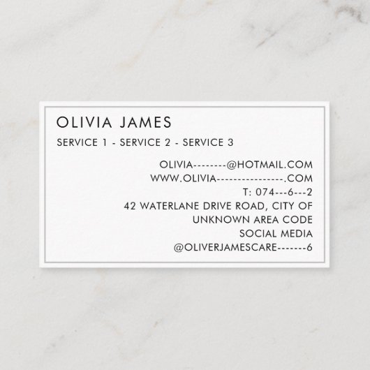 Waterverf Ballonnen Babysitter Kinderopvang Kinder Visitekaartje (Achterkant)