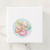 Waterverf ballonnen blauw Hartelijk dank Bedankjes Labels (In situ)