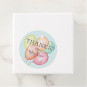 Waterverf ballonnen Blauw Hartelijk dank Bedankjes Labels (In situ)