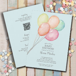 Waterverf Ballonnen Boy Baby Alles in één douche Kaart