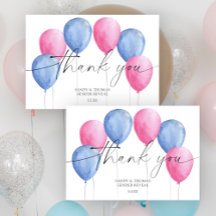 Waterverf Ballonnen Dank u geslacht onthulling