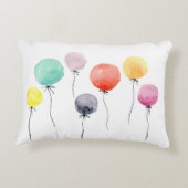 Waterverf ballonnen decoratief kussen (Achterkant)