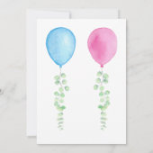 Waterverf ballonnen Eucalyptus Gender onthullen Kaart (Achterkant)