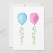 Waterverf ballonnen Eucalyptus Gender onthullen Kaart (Achterkant)