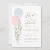 Waterverf ballonnen Eucalyptus Gender onthullen Kaart (Voorkant)