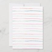 Waterverf Ballonnen Gender Reveal Baby shower Kaart (Achterkant)