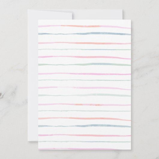 Waterverf Ballonnen Gender Reveal Baby shower Kaart (Achterkant)