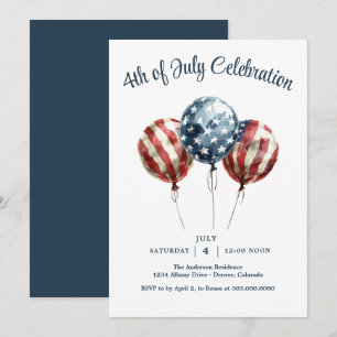 Waterverf ballonnen op 4 juli kaart