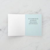 Waterverf ballonnen op blauwe 1e verjaardag bedankkaart (Binnen)