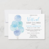 Waterverf-ballonnen - Virtuele Baby shower Kaart (Voorkant)
