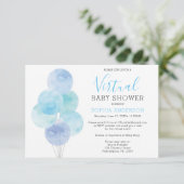 Waterverf-ballonnen - Virtuele Baby shower Kaart (Staand voorkant)