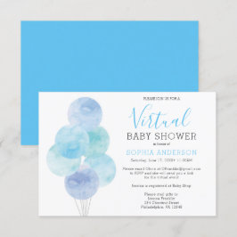 Waterverf-ballonnen - Virtuele Baby shower Kaart